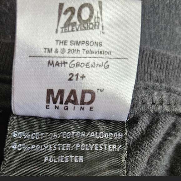 MAD Engine The Simpsons Charcoal Tee - Picture 2 of 7